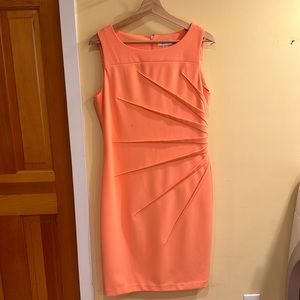 Calvin Klein coral midi dress